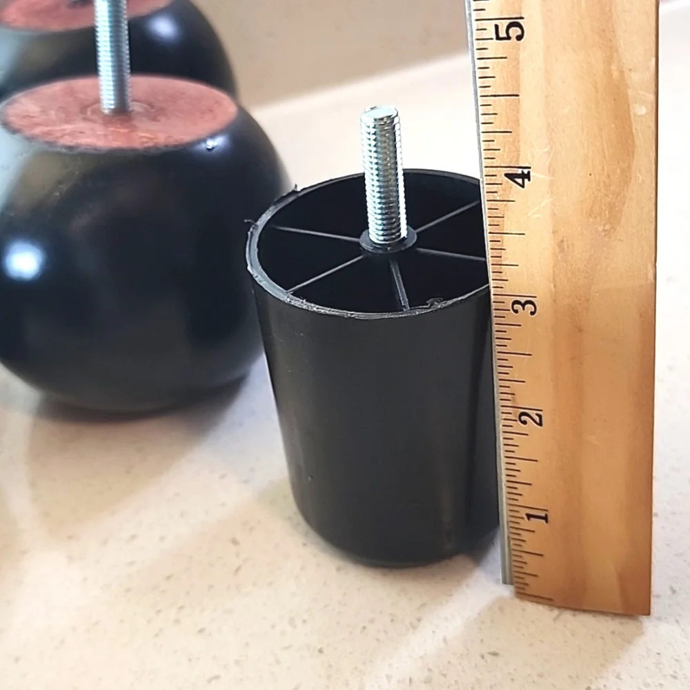 Furniture Legs. Set of 9 Black Wood Legs and 1 Support